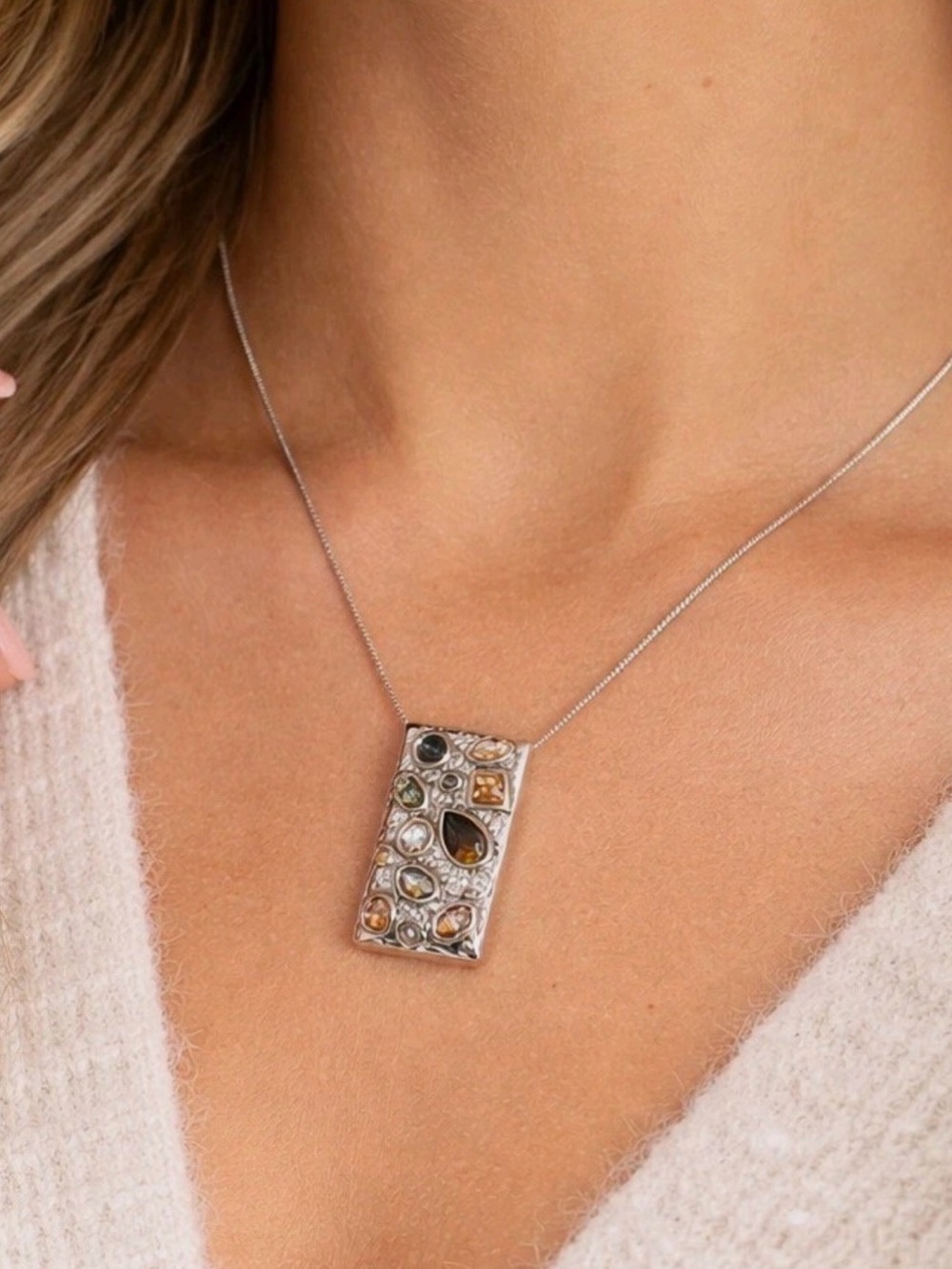 EUC Brighton Bejeweled pendant necklace